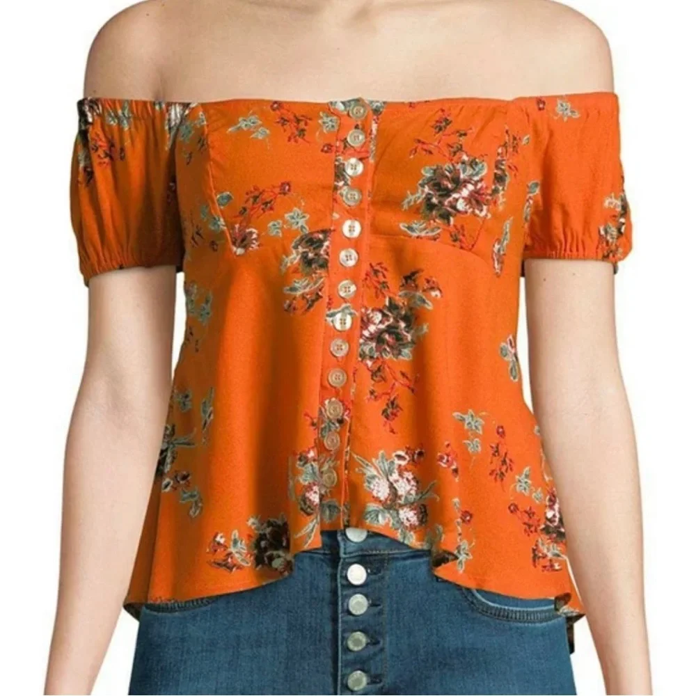 NWOT Free People Close To You Floral Crop Top